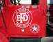 Deuce and a half Fire Truck displaying dfw-tx4wd sticker